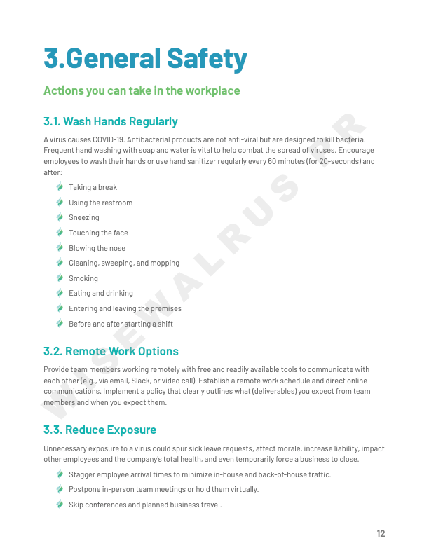 Post Coronavirus SOP and Blueprint for businesses and restaurants