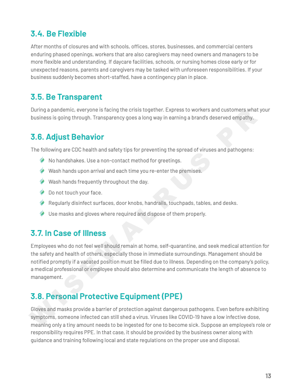Post Coronavirus SOP and Blueprint for businesses and restaurants