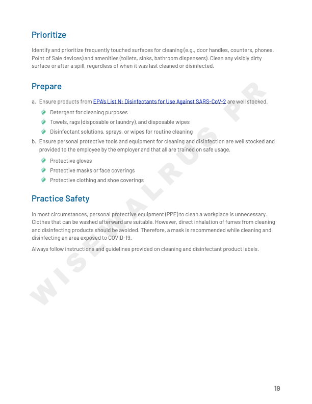 Post Coronavirus SOP and Blueprint for businesses and restaurants