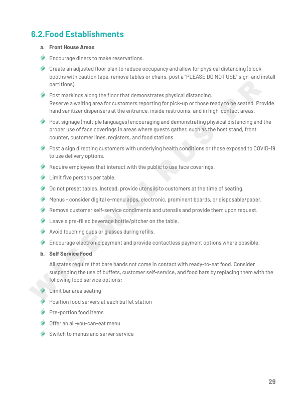 Post Coronavirus SOP and Blueprint for businesses and restaurants